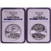 Image 1 : Lot of 2008-2009 $1 American Silver Eagle Coins NGC MS69 Early Releases