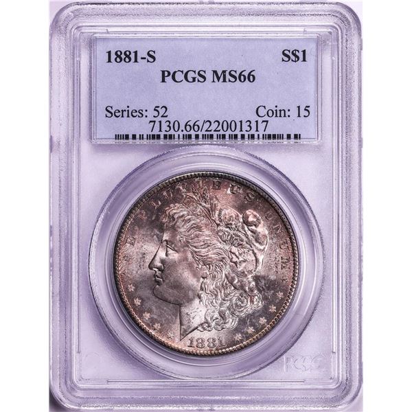 1881-S $1 Morgan Silver Dollar Coin PCGS MS66