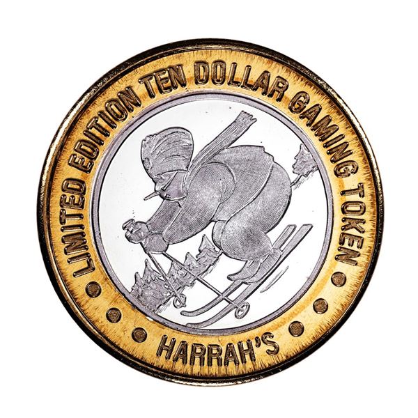 .999 Silver Harrah's Reno, Nevada $10 Casino Limited Edition Gaming Token