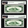 Image 2 : Lot of (2) Consecutive 1950 $10 Federal Reserve Notes STL PMG Gem Uncirculated 66EPQ