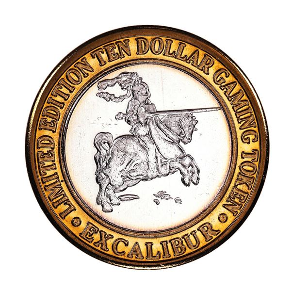 .999 Silver Excalibur Las Vegas, NV $10 Casino Limited Edition Gaming Token