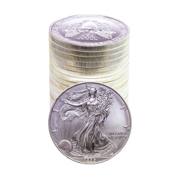 Roll of (20) Brilliant Uncirculated 1996 $1 American Silver Eagle Coins