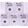 Image 1 : Lot of (5) 2018-Mo Mexico Proof 1/20 oz Silver Libertad Coin PCGS PR69DCAM