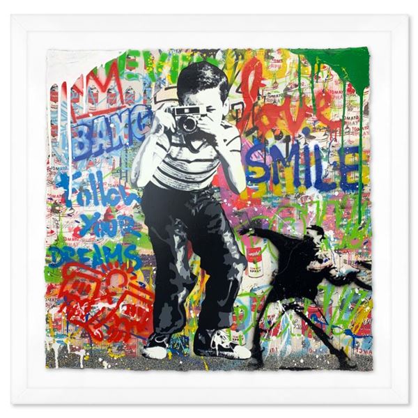 Mr. Brainwash "Smile" Original Mixed Media On Paper