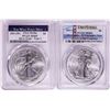 Image 1 : Lot of 2021-(S) & (W) Type 2 $1 American Silver Eagle Coins PCGS MS69 First Strike