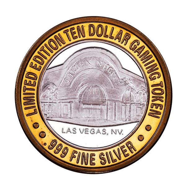 .999 Silver Golden Nugget Las Vegas $10 Casino Limited Edition Gaming Token