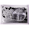Image 1 : 1994 $1 American Silver Eagle Coin & 2oz Silver Bar Set