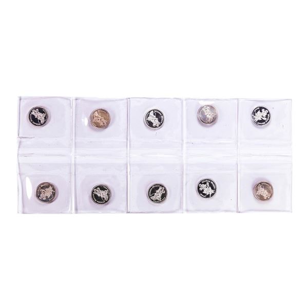 Lot of (10) Disney Mickey & Minnie Mouse 1/20 oz. .999 Fine Silver Coin Rounds