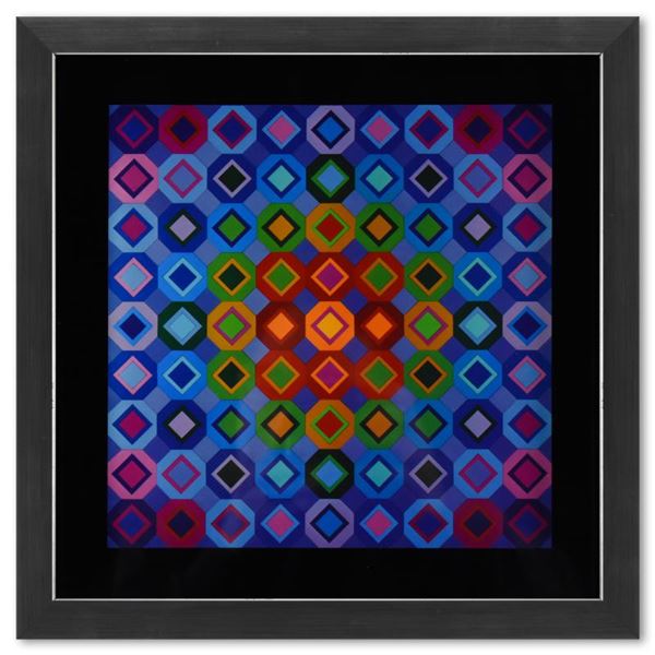 Victor Vasarely "Folkokta La Serie Structures Universelles L'Octogone" Mixed Media