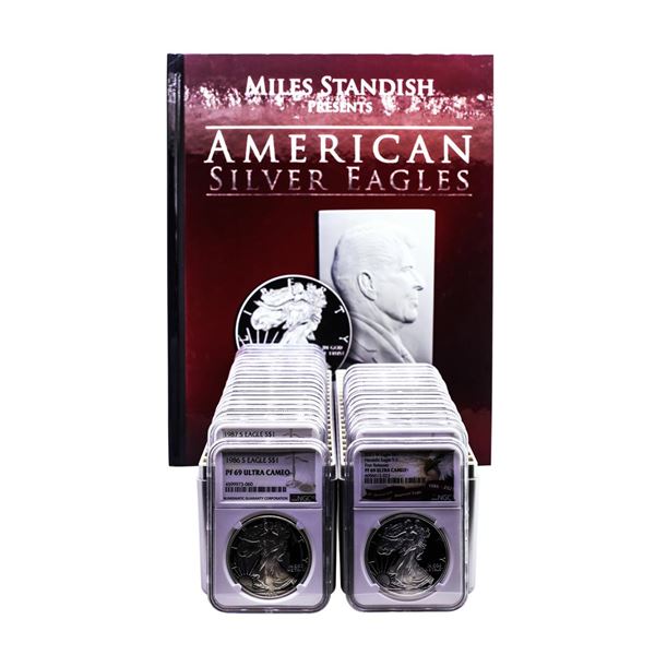 Set of 1986-2021 $1 Proof American Silver Eagle Coins NGC PF69 Ultra Cameo (35 Coins)