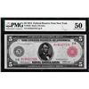 Image 1 : 1914 Red Seal $5 Federal Reserve Note New York Fr.833b PMG About Uncirculated 50