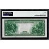 Image 2 : 1914 Red Seal $5 Federal Reserve Note New York Fr.833b PMG About Uncirculated 50