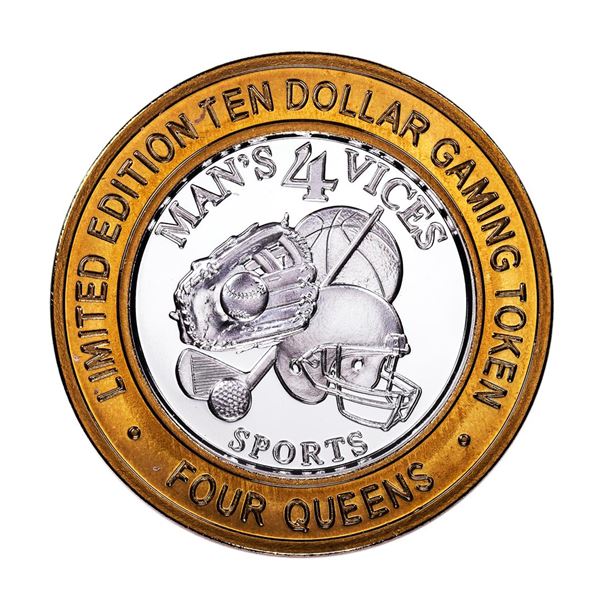 .999 Silver Four Queens Casino Hotel Las Vegas $10 Limited Edition Gaming Token
