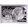 Image 1 : 1986 $1 American Silver Eagle Coin & 2oz Silver Bar Set