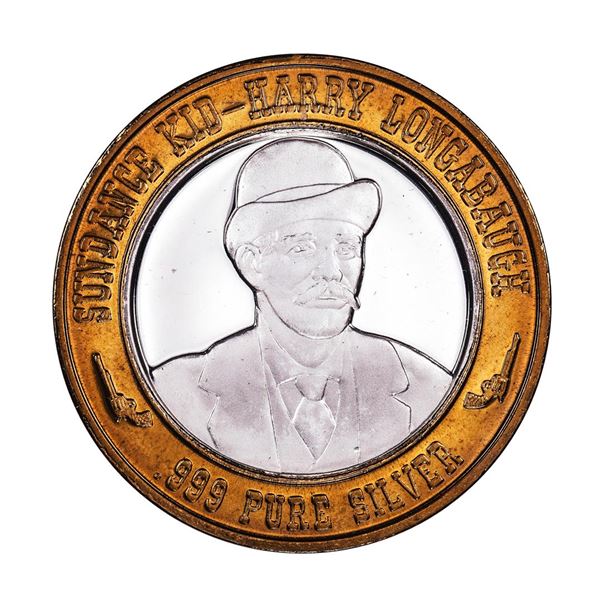 .999 Silver Limited Edition Gunfighters Series Sundance Kid Casino Gaming Token