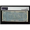 Image 2 : 1864 $10 Confederate States of America Note T-68 PMG Uncirculated 62