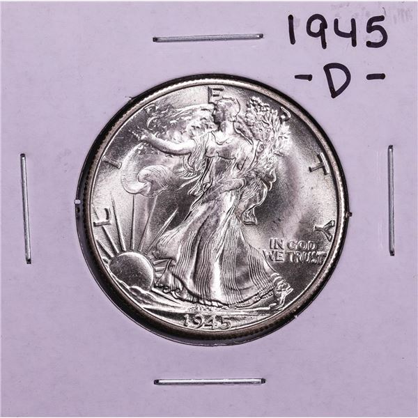 1945-D Walking Liberty Half Dollar Coin