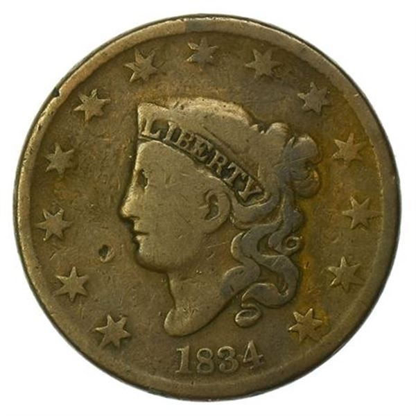 1834 Coronet Head Large Cent