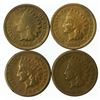 Image 1 : Group of 4 Indian Head Cents 1864, 1865, 1882, 1883