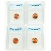 Image 1 : Group of 4 Lincoln Memorial Cents 1991, 1992,1998, 2006 ICG