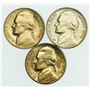 Image 1 : Group of 3 1954, 1954-D, 1954-S Jefferson Nickels