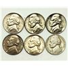 Image 1 : Group of 6 Jefferson Nickels 1949 - 1957-D