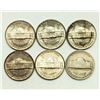 Image 2 : Group of 6 Jefferson Nickels 1949 - 1957-D