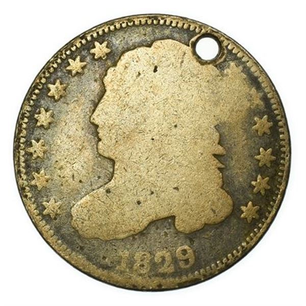 1829 Capped Bust Dime - Holed