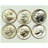 Image 1 : Group of 6 Roosevelt Dimes 1985 - 2009-D