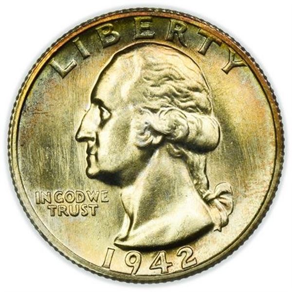 1942-S Washington Quarter -Toned