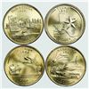 Image 1 : Group of 4 State Washington Quarters Florida, Minnesota, Nebraska, Texas 2004-06