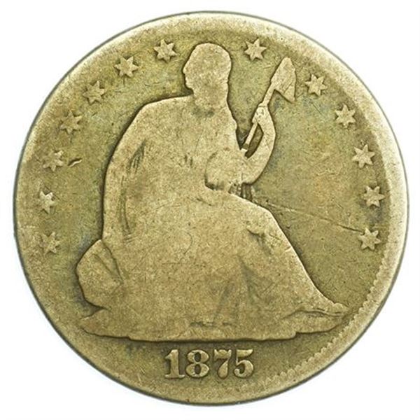 1875 Seated Liberty Half Dollar