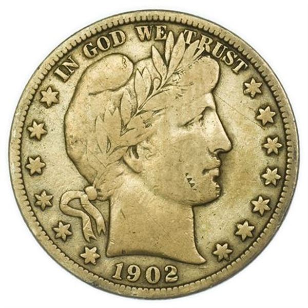 1902-S Barber Half Dollar