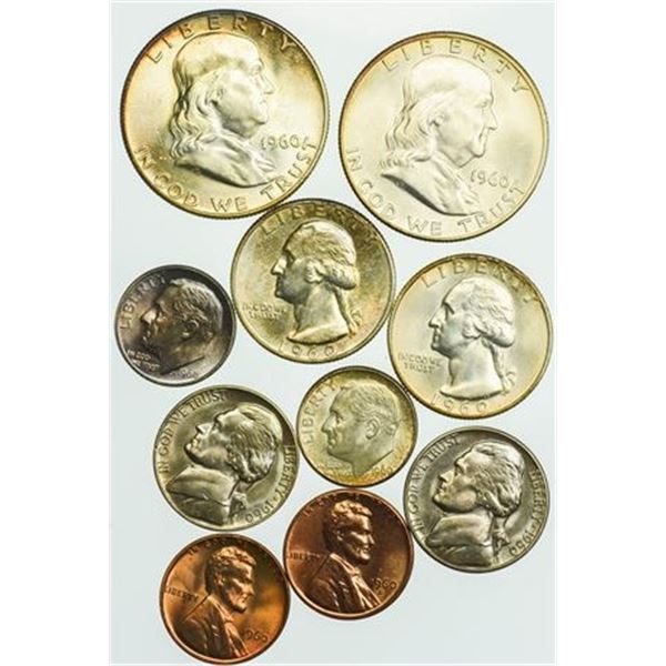 Group of 10 Coins 1960 Uncirculated Year Set