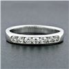 Image 2 : Classic 14k White Gold 0.50 ctw Channel Set 7 Round Diamond Wedding Band Ring