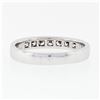 Image 6 : Classic 14k White Gold 0.50 ctw Channel Set 7 Round Diamond Wedding Band Ring