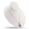 Image 3 : 5.17 ctw Aquamarine and 1.10 ctw Diamond 14K White Gold Pendant