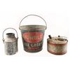 Image 2 : (3) Vintage Oil & Gas Galvanized Containers
