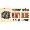 Image 2 : Travelers Money Order Double Sided Enamel Tin Sign