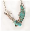Image 5 : Sterling Silver Turquoise Bird Necklace