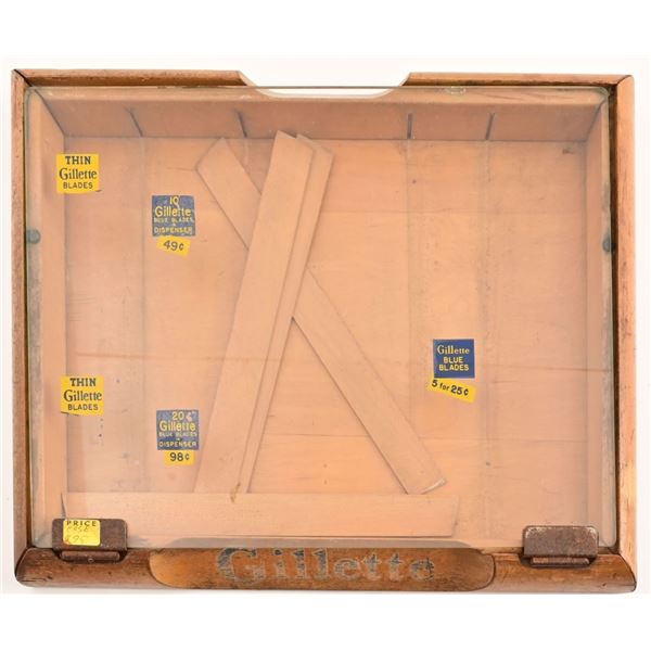 Vintage Gillette Razor Display Case
