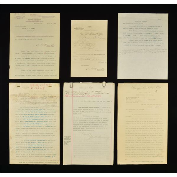 JOHN BROWNING PATENT DOCUMENTS 1896-1899 FOR