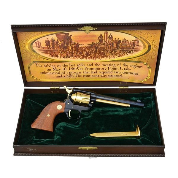 COLT GOLDEN SPIKE SCOUT COMMEMORATIVE SA REVOLVER.