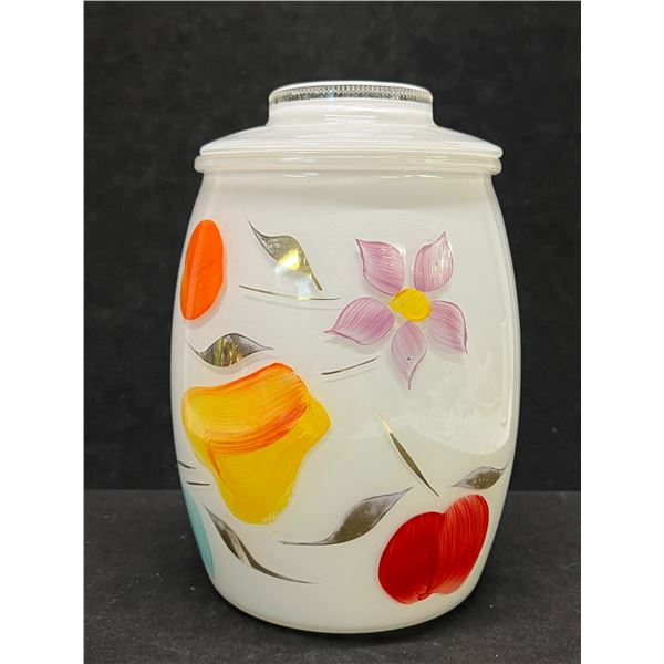 Vintage Bartlett Collins Fruit & Flower Cookie Jar (approx: 7.75"T 5.25"W)