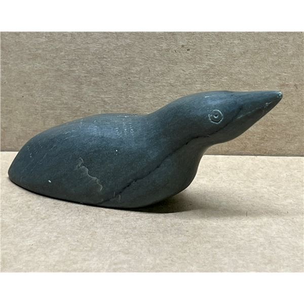 Artist Signed Inuit Soapstone Carving Sculpture Approx: 4.25"