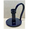 Image 1 : Cobalt Blue Ceramic Candle Stick Holder w/handle Approx: 4.75"T 4.75"W