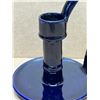 Image 2 : Cobalt Blue Ceramic Candle Stick Holder w/handle Approx: 4.75"T 4.75"W