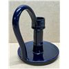 Image 5 : Cobalt Blue Ceramic Candle Stick Holder w/handle Approx: 4.75"T 4.75"W