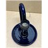 Image 6 : Cobalt Blue Ceramic Candle Stick Holder w/handle Approx: 4.75"T 4.75"W