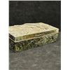 Image 4 : Vintage Embossed Metal Trinket / Storage Box Approx: 6x3.25"